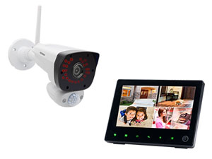 Caméra de surveillance extérieure, Full HD sans fil avec moniteur 7